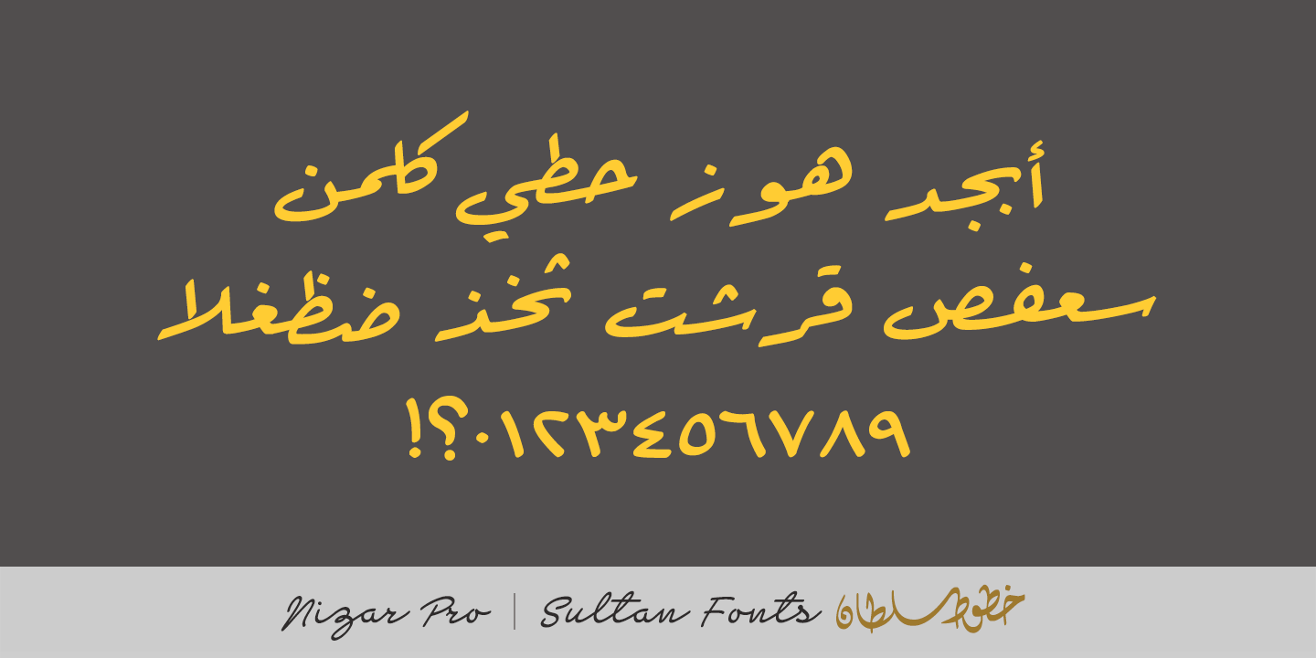 Example font Sultan Nizar Pro #11